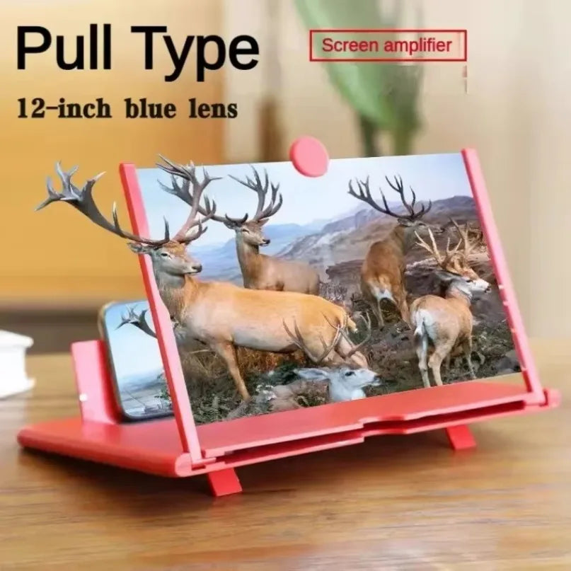 3D Screen Amplifier Mobile Phone Screen 14/12/10Inch Video Magnifier for All Cell Phone Enlarged Screen Smartphone Stand Bracket