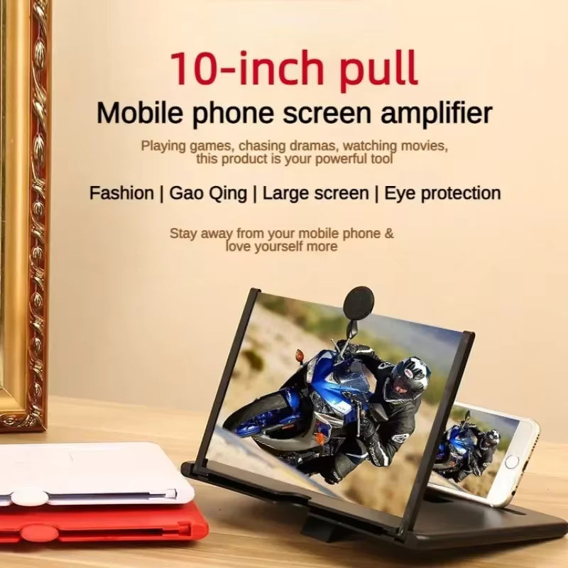 3D Screen Amplifier Mobile Phone Screen 14/12/10Inch Video Magnifier for All Cell Phone Enlarged Screen Smartphone Stand Bracket