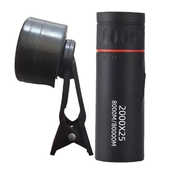 2000X25 HD Monocular Telescope, Compact Portable for Travel, Hiking, Fishing, Camping, Stargazing, Concerts & Bird Watching